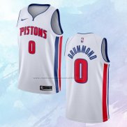 NO 0 Andre Drummond Camiseta Detroit Pistons Association Blanco