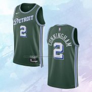 NO 2 Cade Cunningham Camiseta Detroit Pistons Ciudad Verde 2022-23