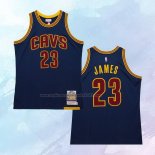 Camiseta Cleveland Cavaliers LeBron James NO 23 Mitchell & Ness 2015-16 Azul