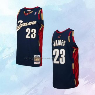 Camiseta Nino Cleveland Cavaliers LeBron James NO 23 Mitchell & Ness 2008-09 Azul