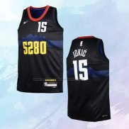 Camiseta Nino Denver Nuggets Nikola Jokic NO 15 Ciudad 2023-24 Negro