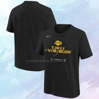 Camiseta Manga Corta Los Angeles Lakers 2024 NBA Playoffs Mantra Negro