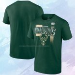 Camiseta Manga Corta Milwaukee Bucks 2024 Central Division Champions Verde