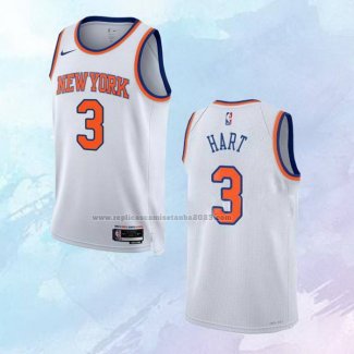 Camiseta New York Knicks Josh Hart NO 3 Association Blanco