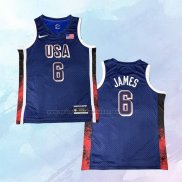 Camiseta USA 2025 LeBron James NO 6 Azul