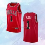 Camiseta Chicago Bulls Derrick Rose NO 1 Icon Rojo