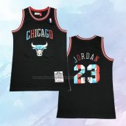 Camiseta Chicago Bulls Michael Jordan NO 23 Mitchell & Ness 1997-98 Negro