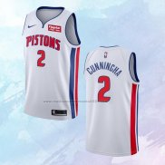 NO 2 Cade Cunningham Camiseta Detroit Pistons Association Blanco