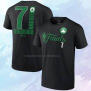 Camiseta Manga Corta Boston Celtics Jaylen Brown 2024 NBA Finals Inbound Pass Negro