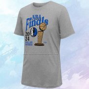 Camiseta Manga Corta Dallas Mavericks 2024 NBA Finals Revolution Gris