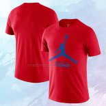 Camiseta Manga Corta Philadelphia 76ers Essential Jumpman Rojo