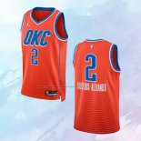 Camiseta Oklahoma City Thunder Shai Gilgeous-Alexander NO 2 Statement Naranja
