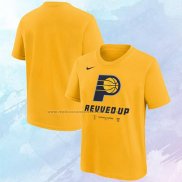 Camiseta Manga Corta Indiana Pacers 2024 NBA Playoffs Mantra Oro