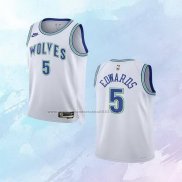 Camiseta Nino Minnesota Timberwolves Anthony Edwards NO 5 Classic 2023-24 Blanco