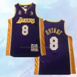 Camiseta Los Angeles Lakers Kobe Bryant NO 8 Mitchell & Ness 2001-02 Violeta