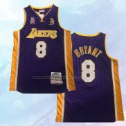 Camiseta Los Angeles Lakers Kobe Bryant NO 8 Mitchell & Ness 2001-02 Violeta