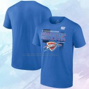 Camiseta Manga Corta Oklahoma City Thunder 2024 Northwest Division Champions Azul