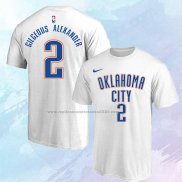 Camiseta Manga Corta Oklahoma City Thunder Shai Gilgeous-Alexander Blanco