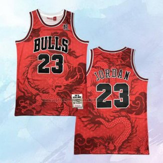 Camiseta Chicago Bulls Michael Jordan NO 23 Asian Heritage Throwback 1997-98 Rojo