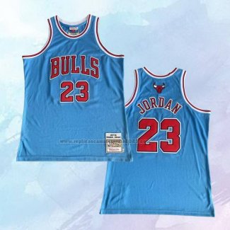 Camiseta Chicago Bulls Michael Jordan NO 23 Mitchell & Ness 1997-98 Azul