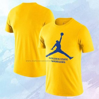 Camiseta Manga Corta Golden State Warriors Essential Jumpman Amarillo