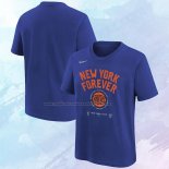 Camiseta Manga Corta New York Knicks 2024 NBA Playoffs Mantra Azul