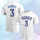 Camiseta Manga Corta Oklahoma City Thunder Josh Giddey Blanco