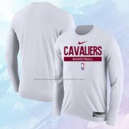 Camiseta Manga Larga Cleveland Cavaliers Practice Performance 2022-23 Blanco