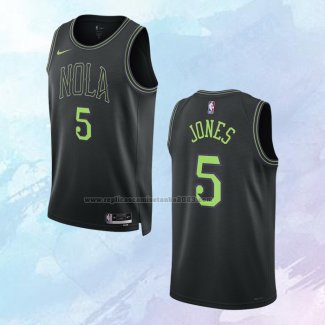 Camiseta New Orleans Pelicans Herbert Jones NO 5 Ciudad 2023-24 Negro