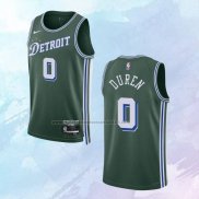 NO 0 Jalen Duren Camiseta Detroit Pistons Ciudad Verde 2022-23