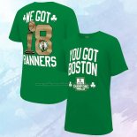 Camiseta Manga Corta Boston Celtics 2024 NBA Finals Champions 18 Banners Verde