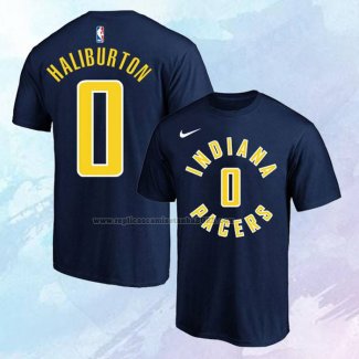 Camiseta Manga Corta Indiana Pacers Tyrese Haliburton Icon Azul