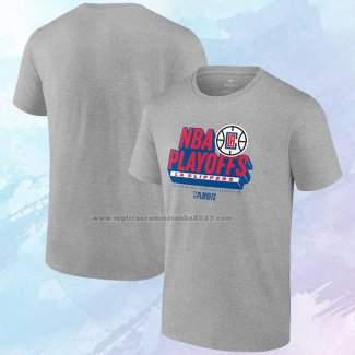 Camiseta Manga Corta Los Angeles Clippers 2024 NBA Playoffs Gris