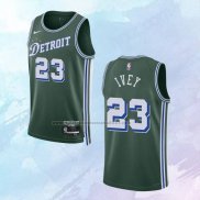 NO 23 Jaden Ivey Camiseta Detroit Pistons Ciudad Verde 2022-23