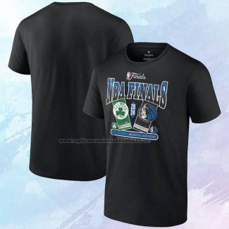 Camiseta Manga Corta Dallas Boston Celtics vs Dallas Mavericks 2024 NBA Finals Negro