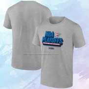 Camiseta Manga Corta Oklahoma City Thunder 2024 NBA Playoffs Gris