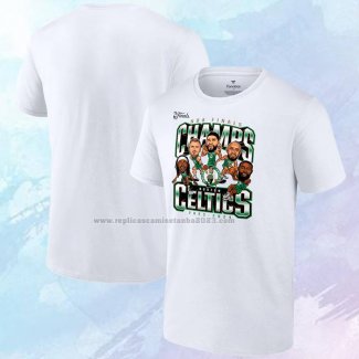 Camiseta Manga Corta Boston Celtics 2024 NBA Finals Champions Blanco