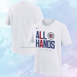 Camiseta Manga Corta Los Angeles Clippers 2024 NBA Playoffs Mantra Blanco