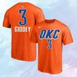 Camiseta Manga Corta Oklahoma City Thunder Josh Giddey Naranja