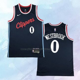 Camiseta Los Angeles Clippers Russell Westbrook NO 0 Icon 2024-25 Azul