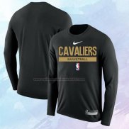 Camiseta Manga Larga Cleveland Cavaliers Practice Performance 2022-23 Negro