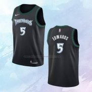 Camiseta Minnesota Timberwolves Anthony Edwards NO 5 Classic Negro