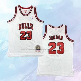 Camiseta Nino Chicago Bulls Michael Jordan NO 23 Mitchell & Ness 1997-98 Blanco