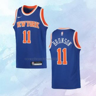 Camiseta Nino New York Knicks Jalen Brunson NO 11 Icon 2022-23 Azul