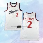 Camiseta Los Angeles Clippers Kawhi Leonard NO 2 Association 2024-25 Blanco