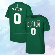 Camiseta Manga Corta Boston Celtics Jayson Tatum 2024 NBA Finals Verde