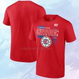 Camiseta Manga Corta Los Angeles Clippers 2024 Pacific Division Champions Rojo