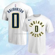 Camiseta Manga Corta Indiana Pacers Tyrese Haliburton Blanco