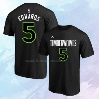 Camiseta Manga Corta Minnesota Timberwolves Anthony Edwards Statement Negro