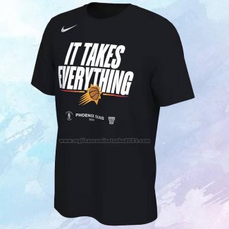 Camiseta Manga Corta Phoenix Suns 2024 NBA Playoffs Mantra Negro